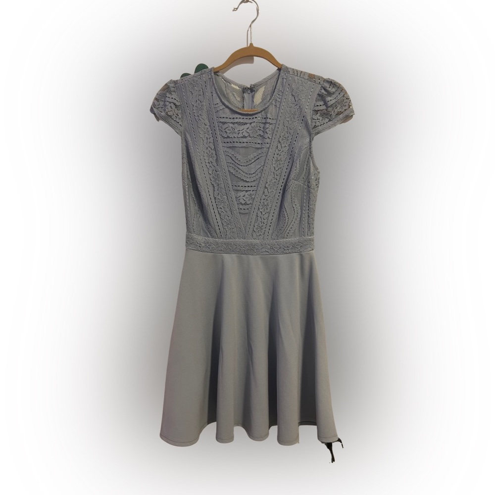 Grey ish blue lace dress